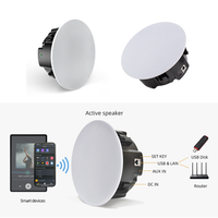 Haut-parleur de plafond sans fil haute qualité sonore WiFi 2.4G 5G Airplay Multiroom 60W BT Audio actif encastrable avec USB LAN