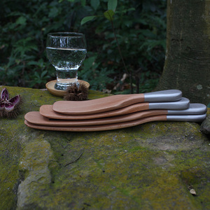 Beechwood Wooden Spatula Set 4-Piece Cooking Utensils With Grooved Design For Frying And Serving - Product Image 4