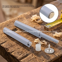Loquet de porte magnétique dissimulé à ouverture par pression, design sans joint pour cuisine moderne et minimaliste