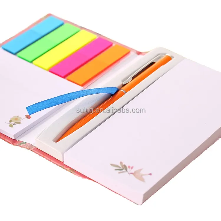 sticky note/ custom promotional sticky notepad /mini notepad with pen/ memo pad/Customized