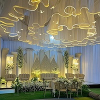 Cortinas de Tela con Tiras LED para Decoración de Techos de Hoteles y Bodas, en Oferta