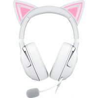 Audífonos para Juegos Razer Kraken Kitty V2 con Cable, RGB, Sonido Envolvente 7.1, Orejas de Gato, Iluminación Reactiva a la Transmisión, Controladores TriForce de 40 mm