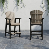 Chaise de salle à manger Adirondack moderne en PEHD, résistante aux intempéries et aux UV, en polybois, pour jardin, terrasse, bord de piscine