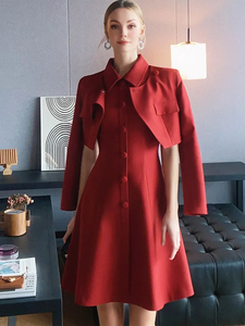Yuhong Tailor <span class=keywords><strong>Shop</strong></span> - Jupe plissée unie moulante au-dessus du genou, style français, style célébrité, deux pièces pour femmes - Product Image 4