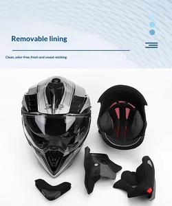 <span class=keywords><strong>Casque</strong></span> de <span class=keywords><strong>moto</strong></span> intégral unisexe homologué DOT avec double visière en ABS pour les voyages et l'utilisation tout-terrain - Product Image 6