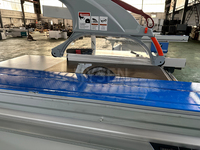 Scie à panneaux verticale de précision 3200 mm avec moteur de levage électrique, angle réglable 45/90 degrés, table coulissante
