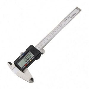 REALMAX Kaliper Digital Elektronik 150mm Komposit Serat Karbon Alat Ukur Mikrometer Baja Tahan Karat Penggaris Digital - Product Image 1