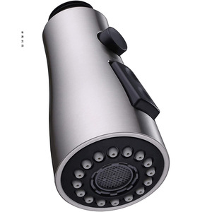 Robinet de cuisine extractible Bingtao avec douchette intégrée, finition noire brossée électrolytique, deux modes de jet d'eau - Product Image 1