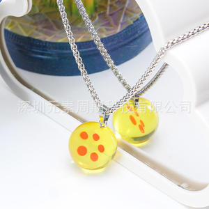 Collar con Colgante de Bola de Dragón, Bola de Resina de 7 Estrellas, Joyería de Regalo Unisex, Cadena de Acero Inoxidable, Estilo Lindo - Product Image 3