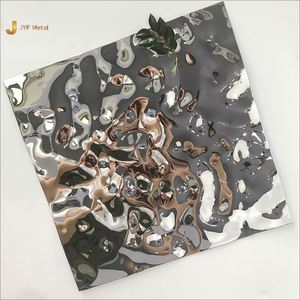 EX378 304 Water Ripple Stainless Steel Decorative <b>Sheet</b> <b>Mirror</b> Stamped 3D Design Corrugated Metal <b>Sheet</b> Ceiling Wall Panel Decor - Product Image 2