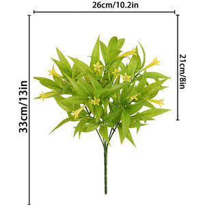 Faux Fleurs Plantes Artificielles Verdure Tiges Morning Glory Arbustes Buissons Faux Plantes D'extérieur pour Porche - Product Image 6