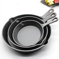 Poêle à frire moderne en fonte antiadhésive 14/16/20cm pour cuisson à induction, ustensile de cuisine en métal pour petit-déjeuner, œufs et crêpes