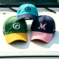 Op maat gemaakte OEM baseballcaps met logo, groothandel, gestructureerd frame, 100% katoen, standaard 5-delige, tweekleurige, unisex sport- en visserspetten