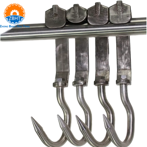 Système de convoyeur aérien à poulies plates en acier inoxydable personnalisé ZBHT pour ligne d'abattage d'abattoir - Product Image 1