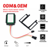 Interrupteur tactile intelligent OEM DC12V 5A 60W pour miroir de salle de bain avec variateur de lumière LED réglable