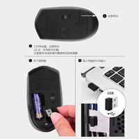 Gran oferta, ratón inalámbrico ajustable DPI 2,4G, ratón ergonómico inalámbrico para ordenador portátil, caja de Color con batería de 2,4G silenciosa