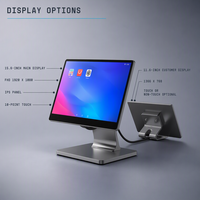 Terminal de point de vente Android 15,6 pouces avec écran tactile double en option pour les magasins de détail, les restaurants et les cafés