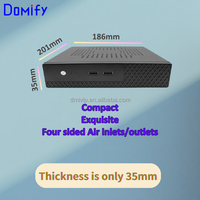 Boîtier de bureau HTPC ultra-fin personnalisé en usine, châssis métallique mince, boîtier PC Mini ITX avec support mural VESA G02-T35 en stock