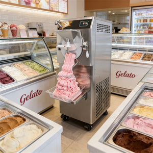 Machine à glace artisanale professionnelle Ce/Etl Gelato, congélateur à glace italienne Mehen, machine à faire des glaces et des crèmes glacées pour les entreprises - Product Image 1
