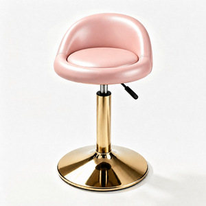 Tabouret de bar moderne en cuir PU rotatif à 360° avec dossier, hauteur réglable, idéal pour cliniques de tatouage et salles à manger - Product Image 2