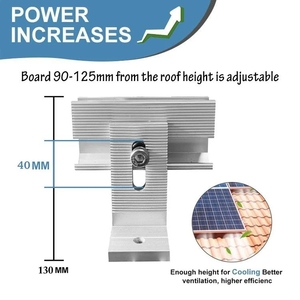 Corigy Kim Loại Trên Mái Nhà Năng Lượng Mặt Trời Gắn Hỗ Trợ Nhôm Đường Sắt T L Chân Năng Lượng Mặt Trời Bảng Điều Khiển Mái Phẳng Gắn Hệ Thống Chân Đế - Product Image 4