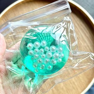 Nouvelle Série de Jouets Squishy TPR en Forme de Boule de Maltose Coquillage Perlé de 6 cm, Anti-stress et Décompression, Cadeau pour Enfants et Adultes, Âge 5-7 Ans, Ambiance - Product Image 1