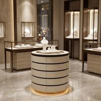 Vitrine de présentation de bijoux de luxe RZ One Stop Design, comptoir de présentation de bijoux personnalisé, armoire de présentation de bijoux, usine