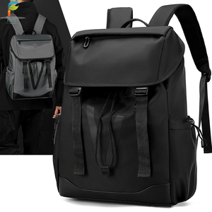 Sac à dos pour ordinateur portable 17 pouces pour hommes, durable, étanche, grande capacité, antichoc pour la randonnée, sac géométrique décontracté à la mode en polyester - Product Image 1