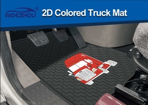 เสื่อยางพีวีซีสีสันสดใส2D ยางรถอุปกรณ์เสริมรถบรรทุกสำหรับ freightliner casdadia 126 2023คอนโดอัตโนมัติ - Product Image 2