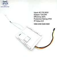 Interrupteur Tactile Capacitif Intégré CE 18W à Bouton Unique 12V / 24V, Gradation Monocouleur ou Tricolore, Étanchéité IP44 pour Éclairage de Miroir