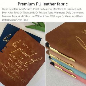 Customized A5 Notebook Soft Skin Leather Cover 100 <b>Sheets</b> Printed Planner Business Office Handwriting Meeting Minutes Diary - Product Image 4