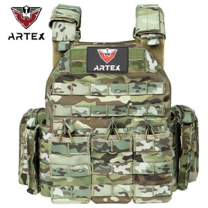 Gilet tactique respirant ARTEX, gilet de combat camouflage en polyester, porte-plaque Molle, gilet tactique à libération rapide pour hommes - Product Image 1