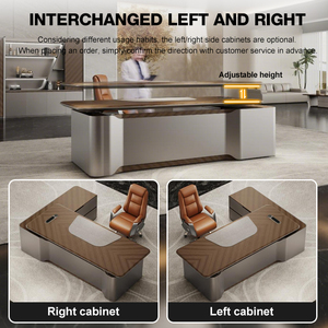 Tốt nhất bán văn phòng hiện đại bảng l-hình dạng bàn điều hành cho CEO nội thất văn phòng văn phòng bàn Bàn máy tính bàn - Product Image 3