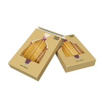Boîte d'emballage en papier kraft pour pâtes nouilles, nouvelle conception personnalisée, recyclable, avec fenêtre de forme personnalisée