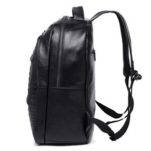 Alligator Sac à dos d'affaires décontracté pour <span class=keywords><strong>ordinateur</strong></span> portable <span class=keywords><strong>17</strong></span> <span class=keywords><strong>pouces</strong></span> en <span class=keywords><strong>cuir</strong></span> véritable noir polyester de haute qualité durable - Product Image 3