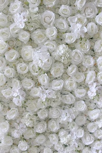 SPR Factory Supply Backdrop Baby White Can Roll up Artificial <strong>Flowers</strong> <strong>Wall</strong> Wedding <strong>Decor</strong> - Product Image 3