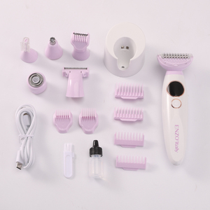 ENZO plus récent professionnel bonne vente 6 en 1 dame soie <span class=keywords><strong>épil</strong></span>ateur avec <span class=keywords><strong>épil</strong></span>ateur rasoir et visage brosse Massage tête nez tondeuse - Product Image 5
