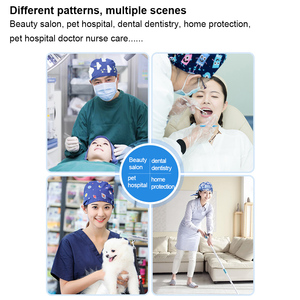 [Pronto Stock] Unisex cotone 100% Pet Scrub medico clinica farmacista cappello dentista berretto da laboratorio infermiere tappi da <span class=keywords><strong>lavoro</strong></span> chirurgici - Product Image 6