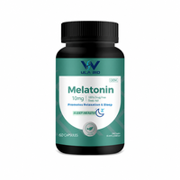 Capsules de mélatonine naturelle, soutien au sommeil et au bien-être, formule pure, complément alimentaire à marque privée
