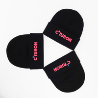 Gorro de invierno con logotipo personalizado, gorro de punto bordado, modelo a cuadros Argyle, animaciones dibujadas a mano, calidad Premium en relieve