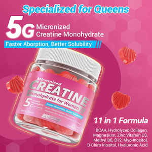 Gummies de créatine monohydrate pour femmes, compléments sportifs pré-entraînement avec myo-inositol, collagène, <span class=keywords><strong>BCAA</strong></span>, acide hyaluronique - Product Image 2