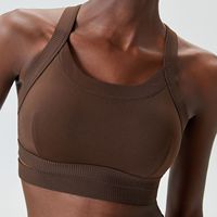 Sujetador deportivo de talla grande para mujer con fondo hueco de doble capa transfronterizo de alta intensidad I-Back ajustable Yoga Fitness artículo
