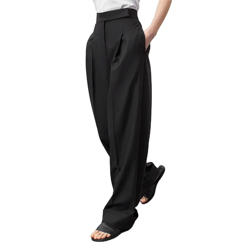 2024 Pre-Fall Women's Pants Loose Fit Work Leisure Street Wear Wide Leg High Waisted Palazzo Pants For Women