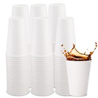 Gobelets jetables personnalisés 16oz 500ml à paroi simple pour café, jus et boissons aux fruits, en papier kraft multi-tailles pour impression en usine