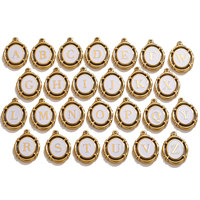Lettre Charme Étanche Titane Accessoires DIY Bijoux Faire Collier Bracelet Boucles D'oreilles Émail Pendentif