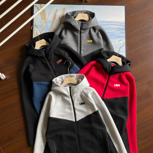 NK, бестселлер, мужская повседневная спортивная одежда из 2 предметов, дышащая толстовка с капюшоном и спортивные штаны, 100% хлопок, удобная и стильная - Product Image 3