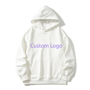 380GSM Heavy Cotton Hooded Sweatshirt Warm <b>Thick</b> <b>Fleece</b> Solid Color Loose Casual Daily Street Blank Hoodie - Product Image 1