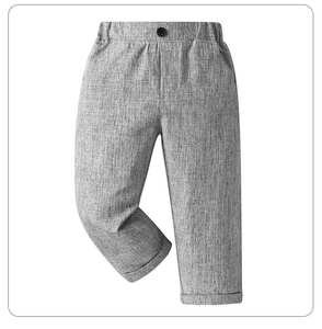 Costume formel pour garçons printemps-automne 2025, nouveau smoking gris, ensemble quatre pièces pour enfants avec motif logo, tenue de fête - Product Image 5