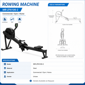 Rameur Commercial en Acier avec <span class=keywords><strong>Ergomètre</strong></span> à Rames, Ensemble Complet d'Équipement pour Salle de Sport - Product Image 5