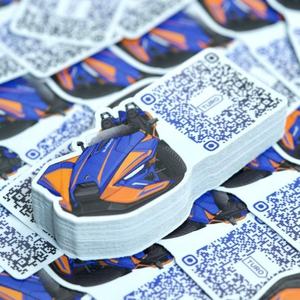 עמיד למים קריקטורה ויניל pvc קישוט מדבקה דקסל מותאם אישית הולוגרפית נצנצים לוגו die לחתוך מדבקה עם qr קוד - Product Image 5